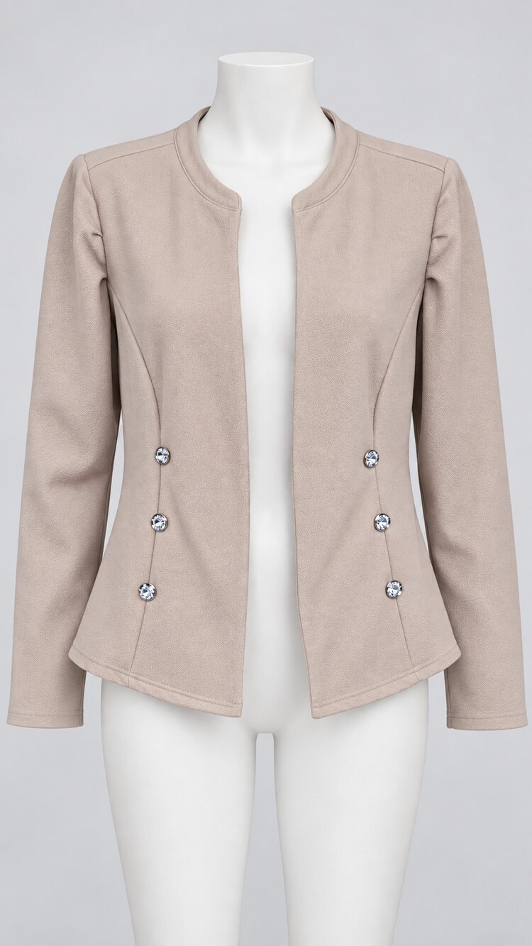 SHEIN Curve Women's 2XL Blazer with Crest Buttons
